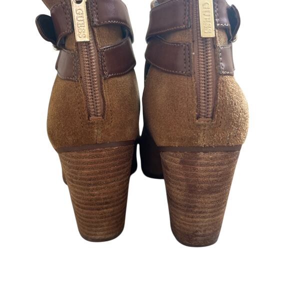 Guess Women’s Brown Suede Ankle Booties - Picture 4 of 6